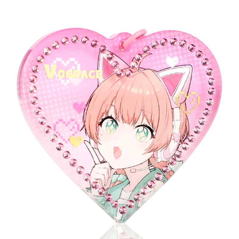Custom Acrylic Rhinestone Keychain - Image 2