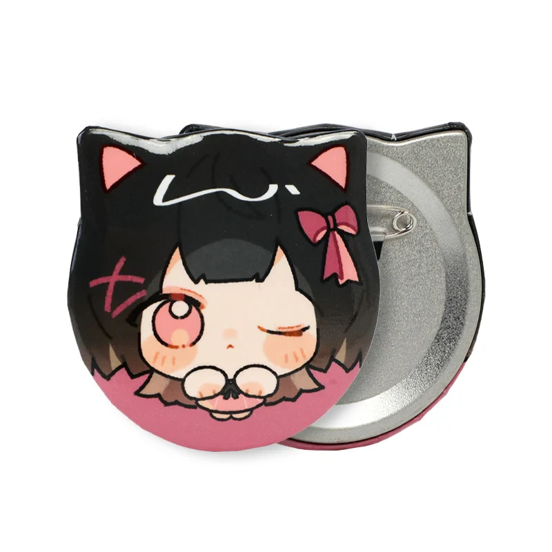 Custom Cat Ear Shapes Button Pins
