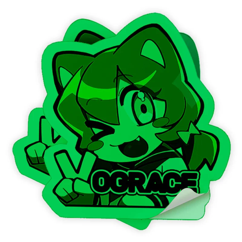 Custom Colorful Blue Holographic Glow In The Dark Stickers