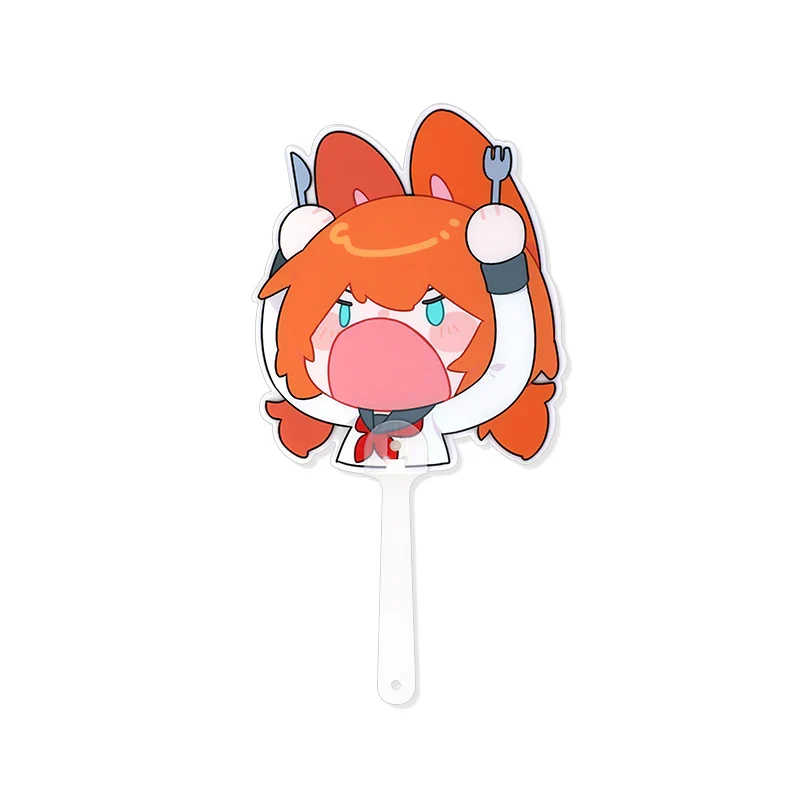 Custom Frosted Translucent PVC Hand Fans