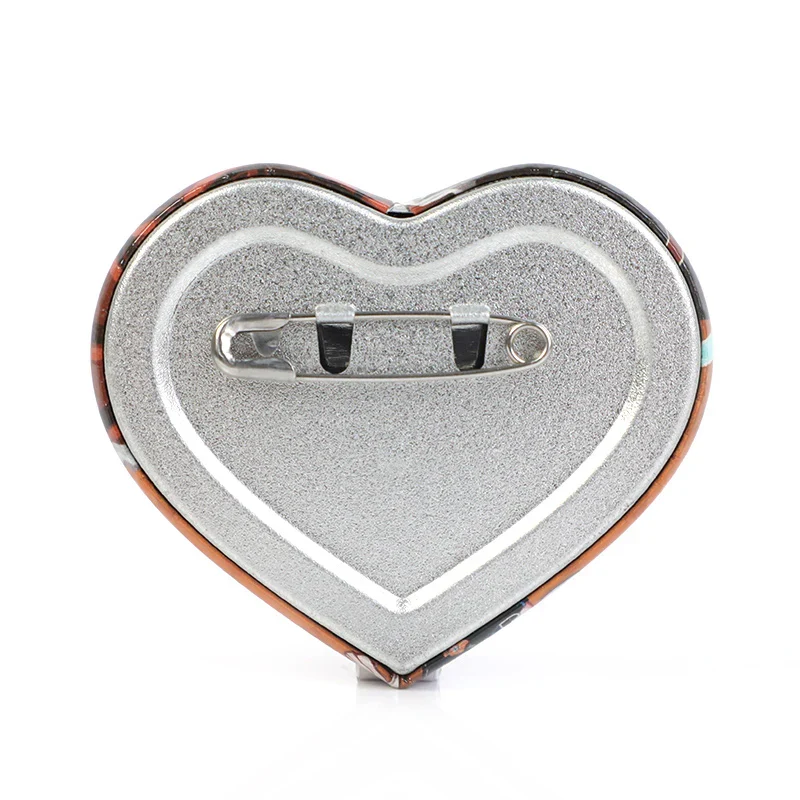 Custom Heart Glitter Button Pins - Image 2