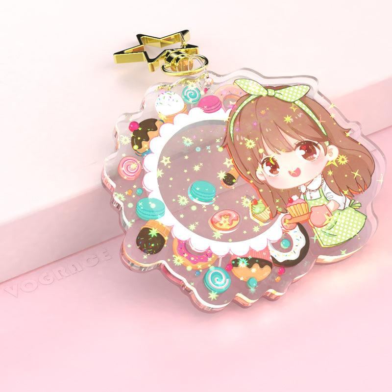 Custom Holographic Shaker Keychain