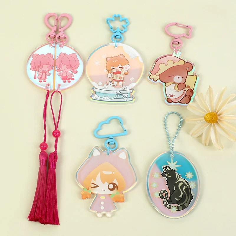 Custom Rainbow Acrylic Rounding Keychains - Image 17
