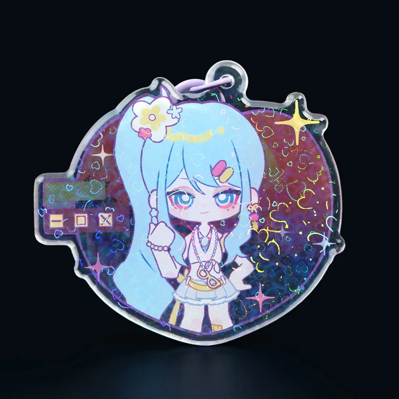 Custom Rounding Clear Acrylic Keychains
